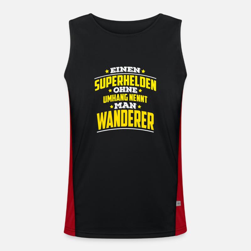Superhelden ohne Umhang nennt man Wanderer Funktionelles Kontrast-Tank Top für Männer 