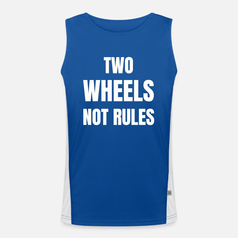 Two wheels no rules Men's Functional Contrast Tank Top 