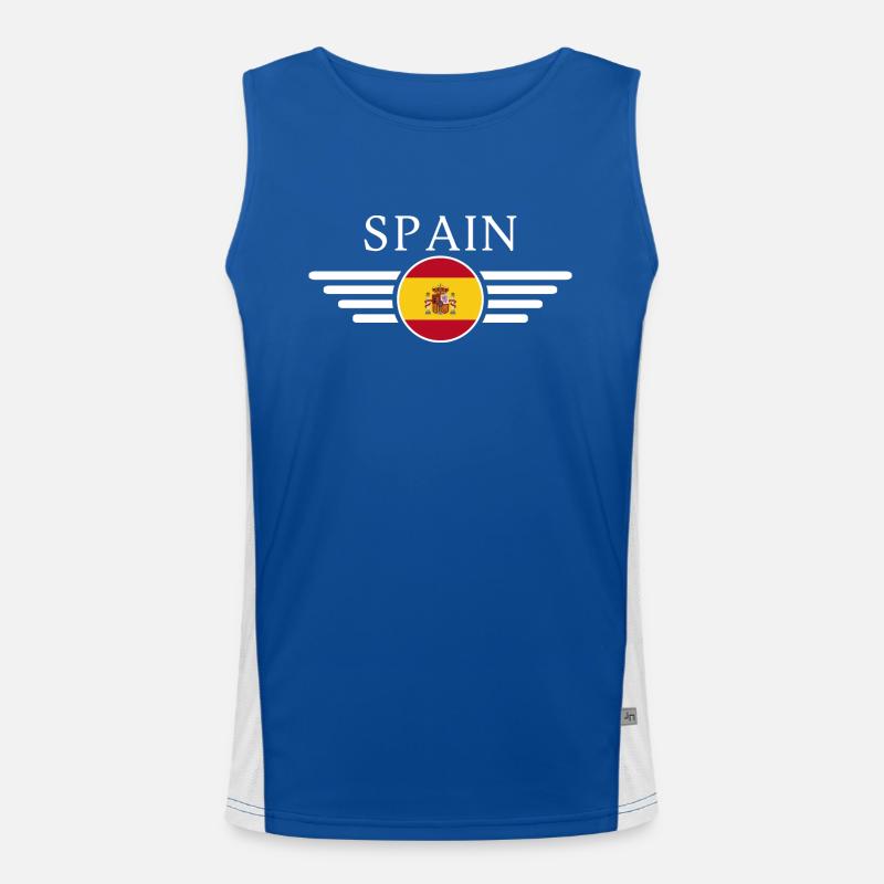 Ich liebe Spanien Funktionelles Kontrast-Tank Top für Männer 
