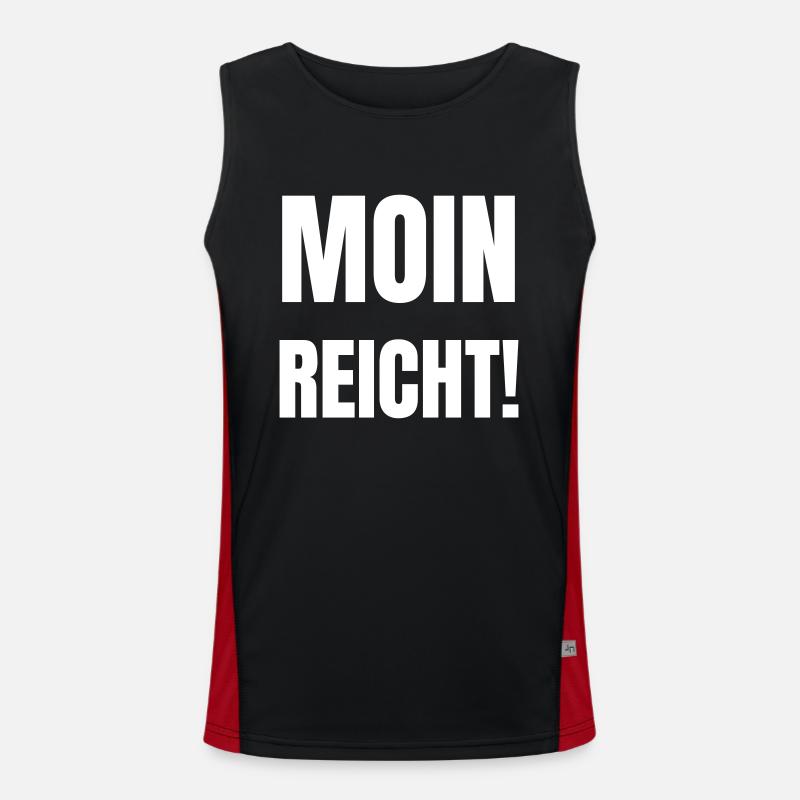 Moin is enough! - Men's Functional Contrast Tank Top - black/red