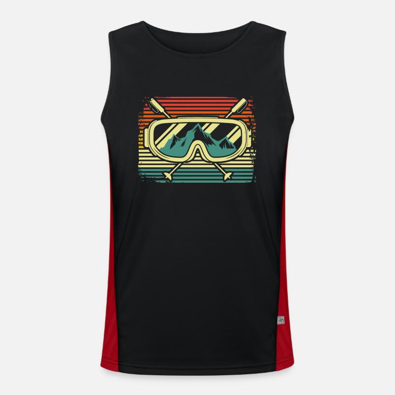 Ski Berge Funktionelles Kontrast-Tank Top für Männer 