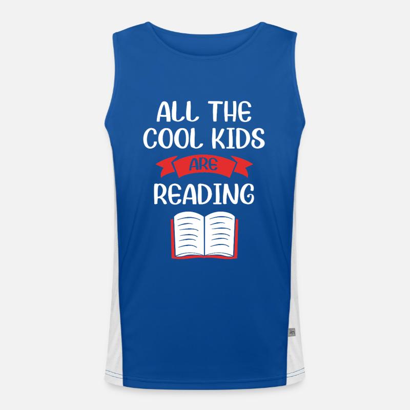 Bookworm Reading Enseignant d’école primaire Débardeur respirant contrasté Homme 