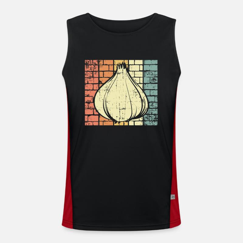 Knoblauch Funktionelles Kontrast-Tank Top für Männer 