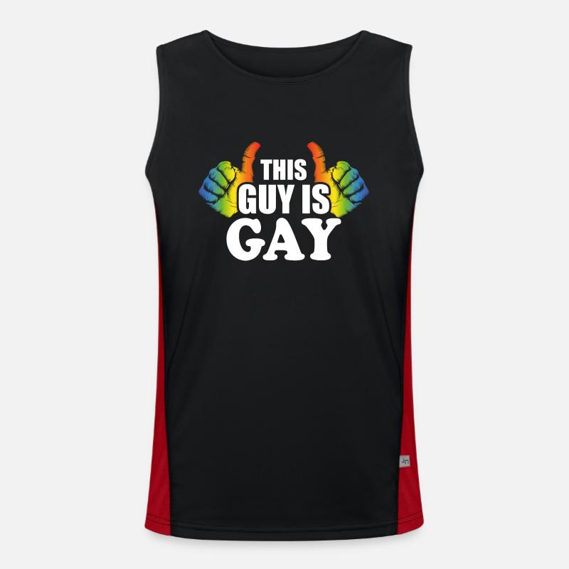 Ce type est gay. Débardeur respirant contrasté Homme 