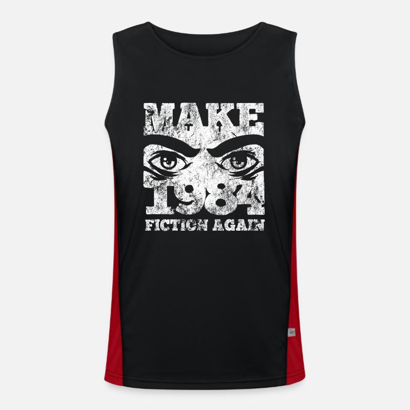 Make 1984 fiction again - Orwell Men's Functional Contrast Tank Top 