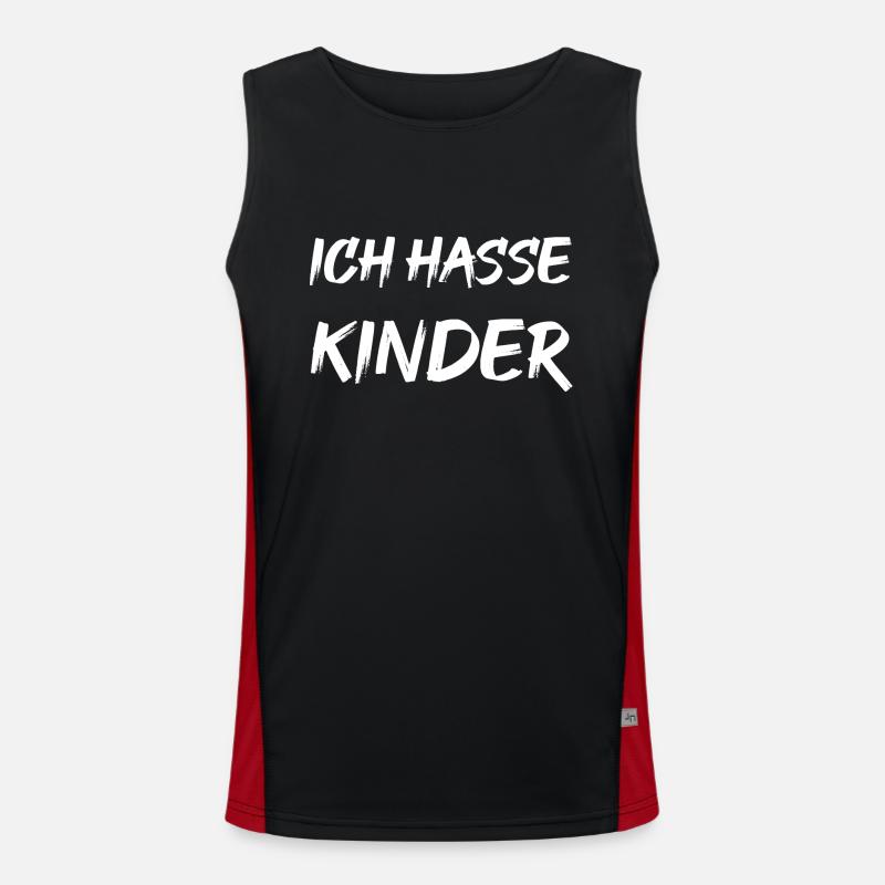 Ich hasse Kinder Funktionelles Kontrast-Tank Top für Männer 