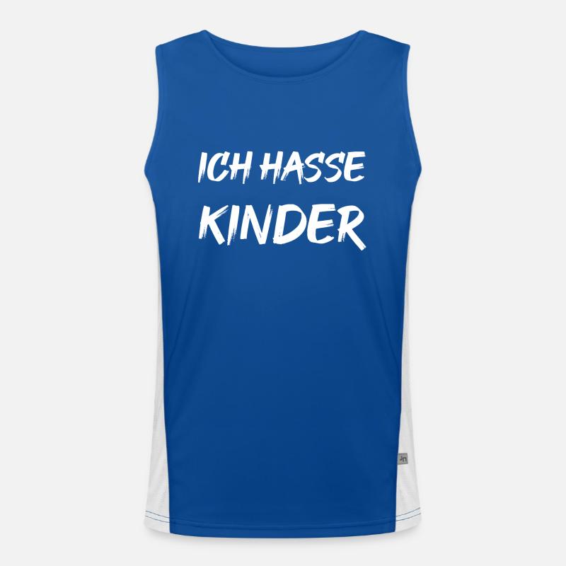 Ich hasse Kinder Funktionelles Kontrast-Tank Top für Männer 