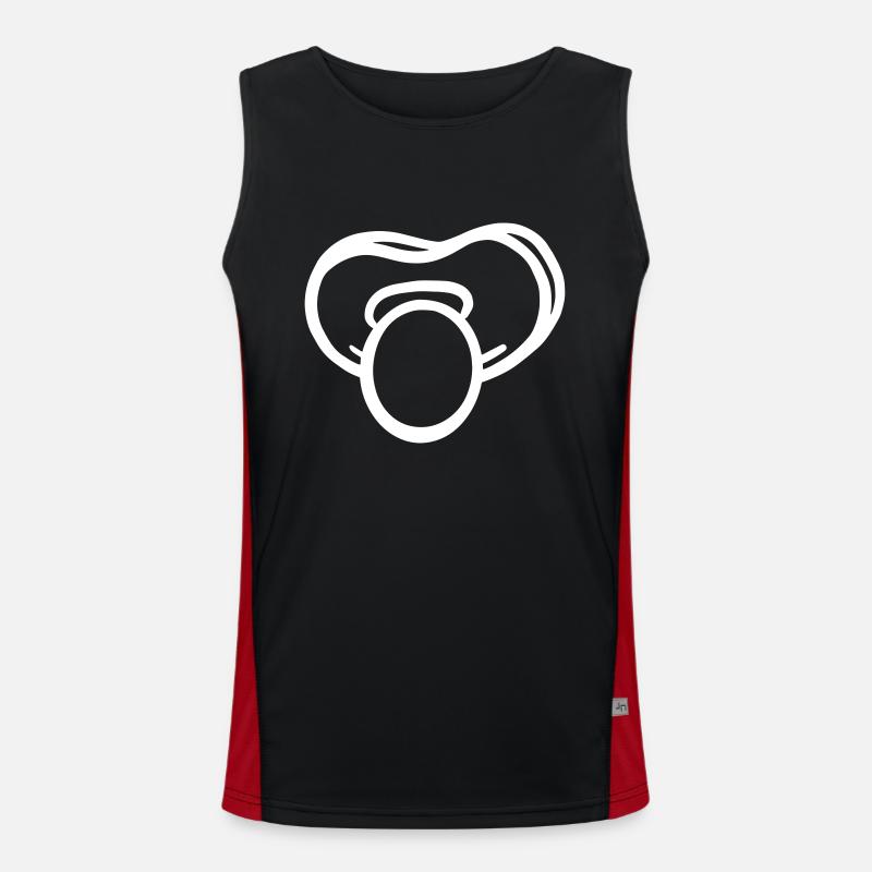 Pacifier Vector - Men's Functional Contrast Tank Top  - black/red