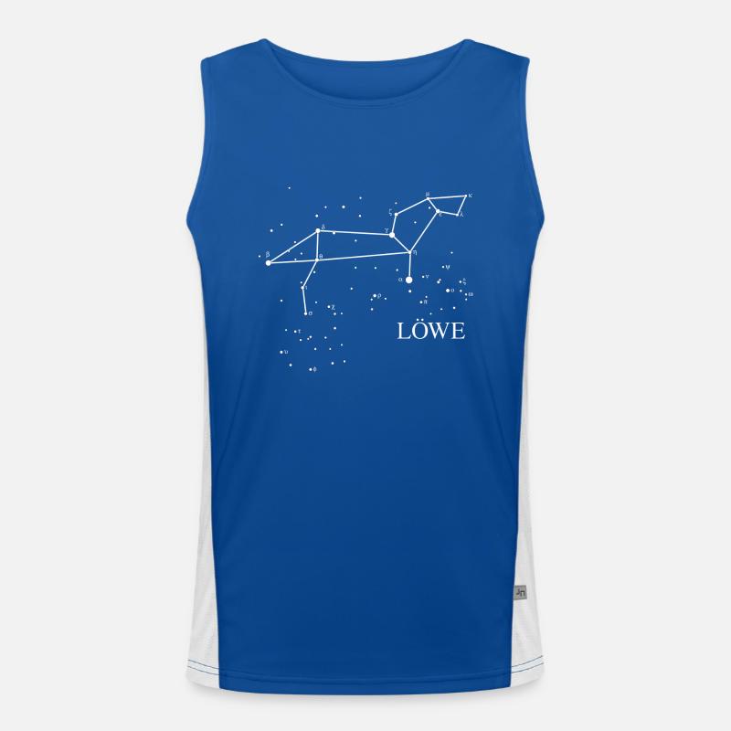 Sternbild Löwe Funktionelles Kontrast-Tank Top für Männer 