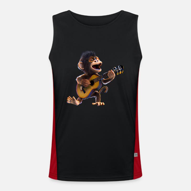 Guitariste Monkey Débardeur respirant contrasté Homme 