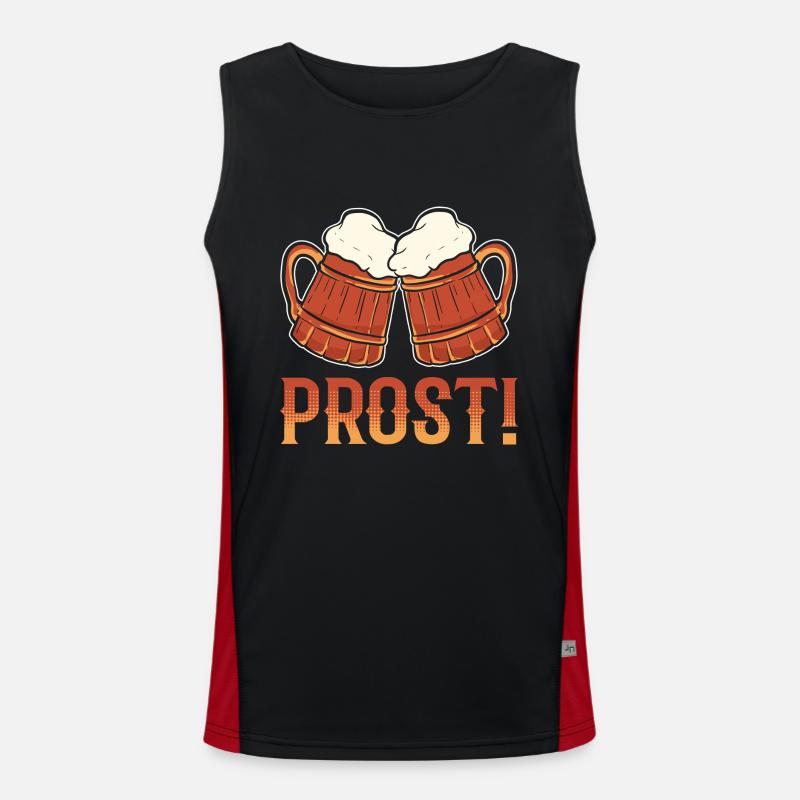 Brezel Prost Funktionelles Kontrast-Tank Top für Männer 