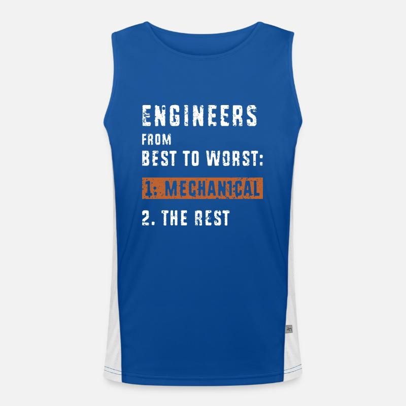 Mechanical Engineer Men's Functional Contrast Tank Top 