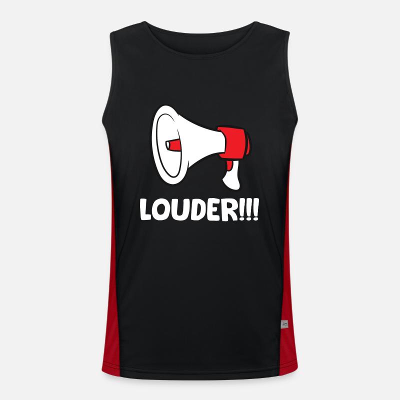 Megafon / Megaphone - Louder Funktionelles Kontrast-Tank Top für Männer 