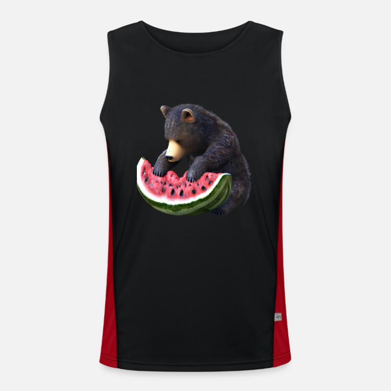 Ours à la pastèque Débardeur respirant contrasté Homme 