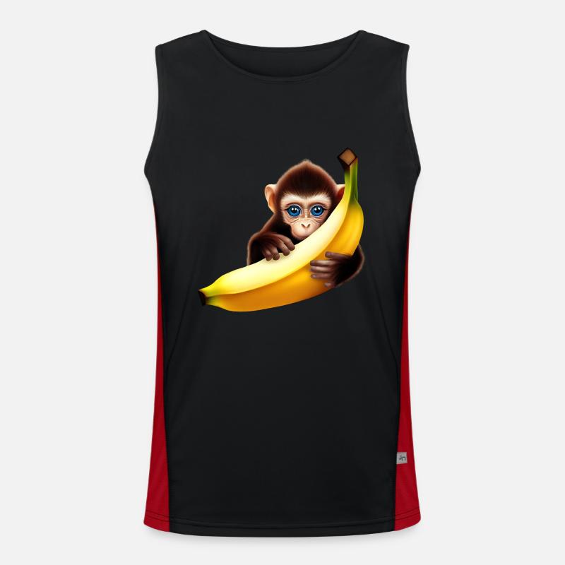 Banane à cache-cache de singe Débardeur respirant contrasté Homme 