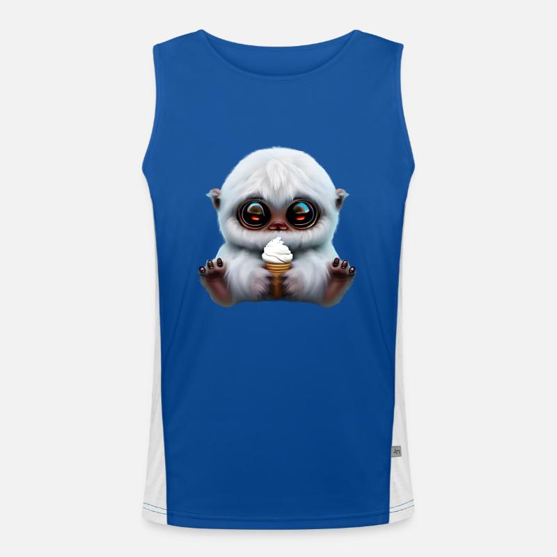 Yeti avec de la crème glacée molle Débardeur respirant contrasté Homme 