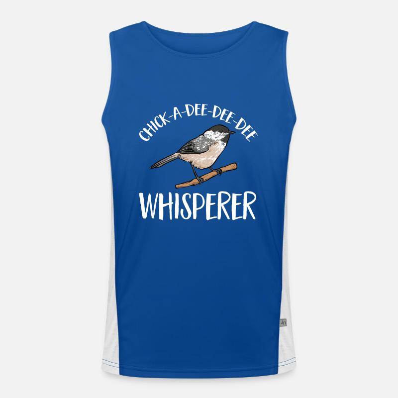 Bird Chickadee Bird Watching Men's Functional Contrast Tank Top 