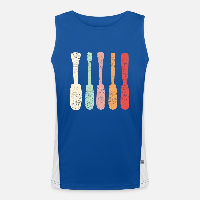 Holzbearbeitung Schnitzerei Schreiner Funktionelles Kontrast-Tank Top für Männer 