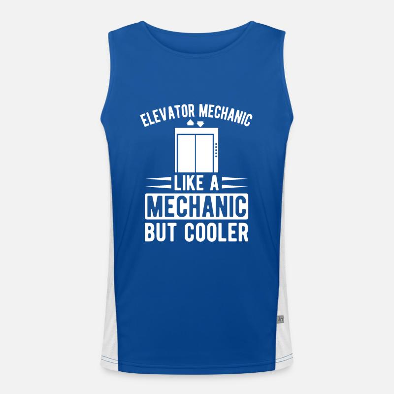 Funny Elevator Inspector Elevator Mechanic Cooler Funktionelles Kontrast-Tank Top für Männer 