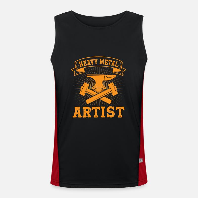 Blacksmith Heavy Metal Artist Gift Idea Funktionelles Kontrast-Tank Top für Männer 