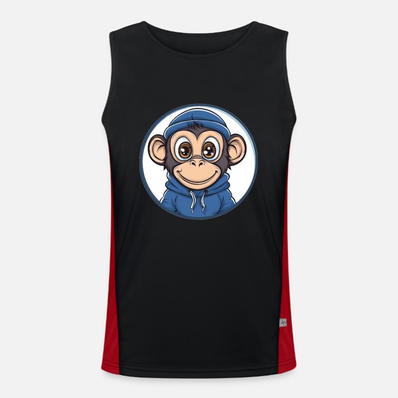 Singe cool avec capuche Débardeur respirant contrasté Homme 