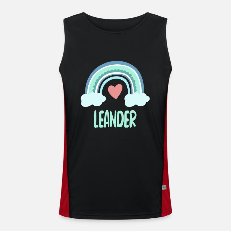 Leander Nom Rainbow Baby Débardeur respirant contrasté Homme 
