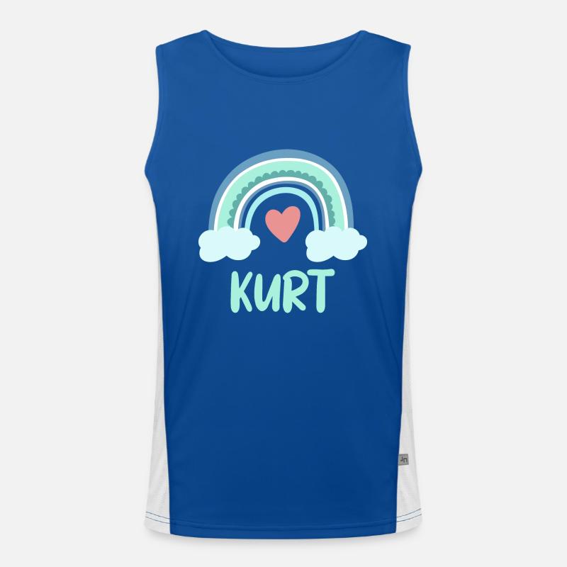 Kurt Name Rainbow Baby Men's Functional Contrast Tank Top 