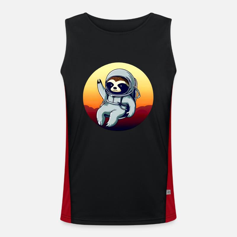 Lazyer in space at sunset Men's Functional Contrast Tank Top 