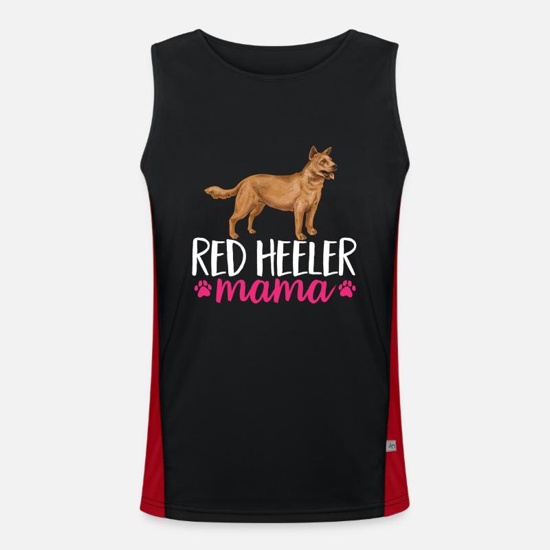 Bouvier australien Red Blue Heeler Débardeur respirant contrasté Homme 