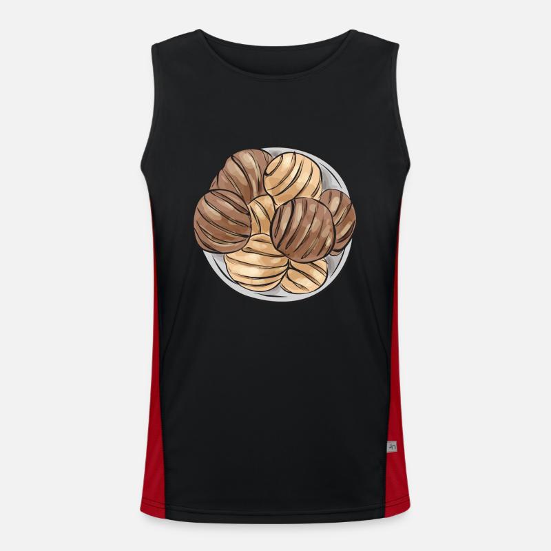 Concha Hispanic Mexikanisch Pan Dulce Funktionelles Kontrast-Tank Top für Männer 