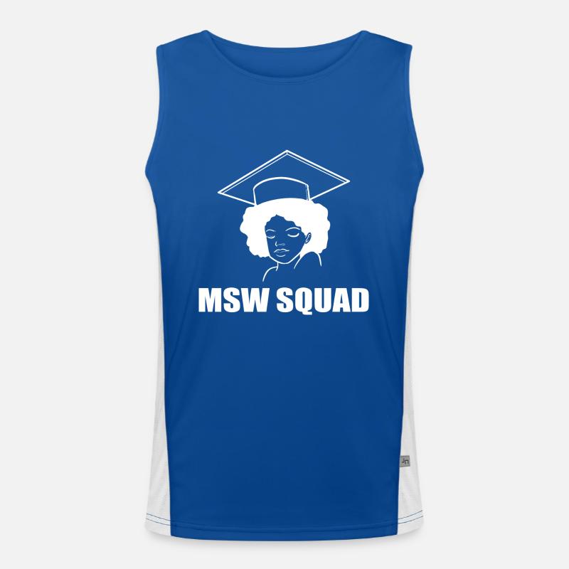 Master Studium Abschlussfeier Funktionelles Kontrast-Tank Top für Männer 