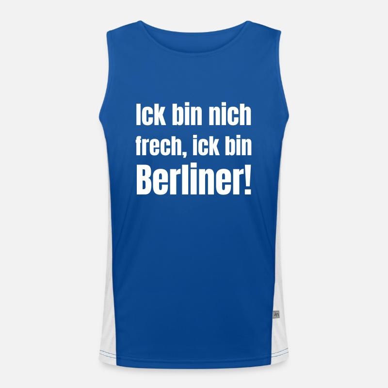 Je ne suis pas effrontée, je suis Berlinoise ! Débardeur respirant contrasté Homme 