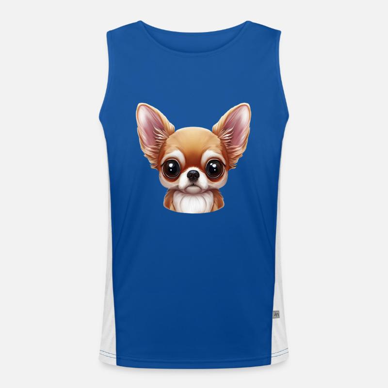 Chihuahua Elegance Men's Functional Contrast Tank Top 