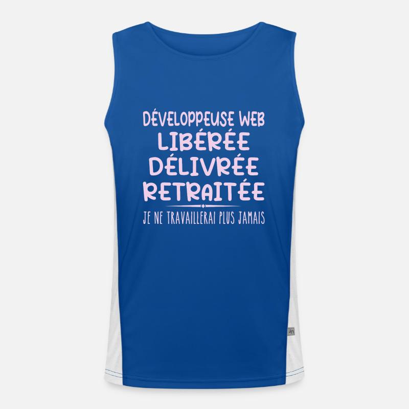 Web Developer Celebrates Retirement with Humor Men's Functional Contrast Tank Top 