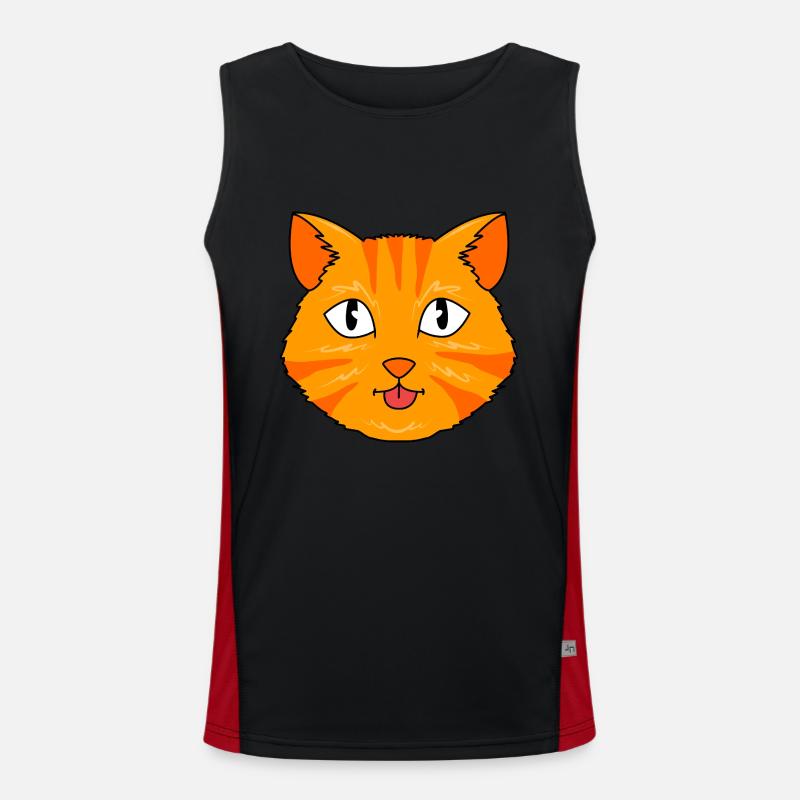 Tabby Katze Funktionelles Kontrast-Tank Top für Männer 