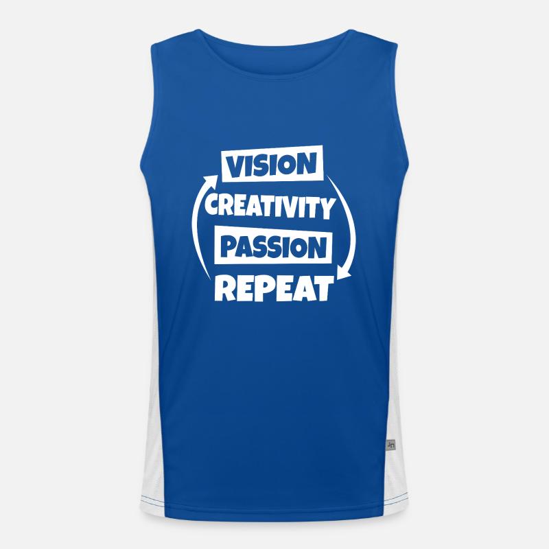 Vision Creativity Passion Funktionelles Kontrast-Tank Top für Männer 
