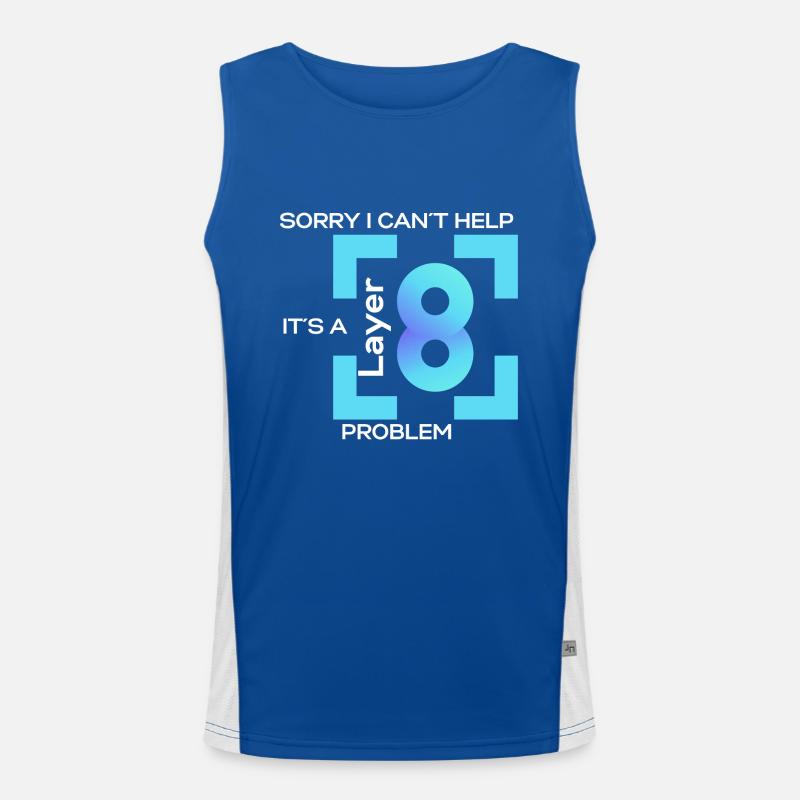 Sorry in cant help, its a layer 8 problem (blue) Men's Functional Contrast Tank Top 