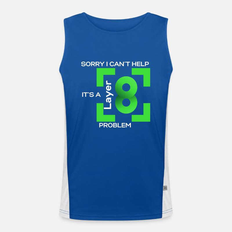Sorry in cant help, its a layer 8 problem (green) Men's Functional Contrast Tank Top 