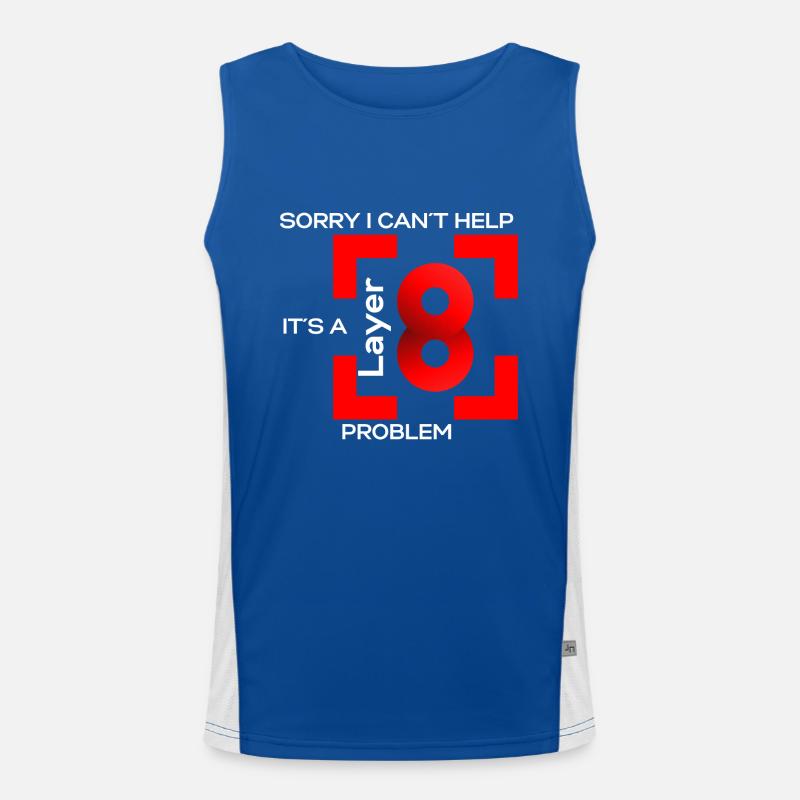 Sorry in cant help, its a layer 8 problem (red) Men's Functional Contrast Tank Top 