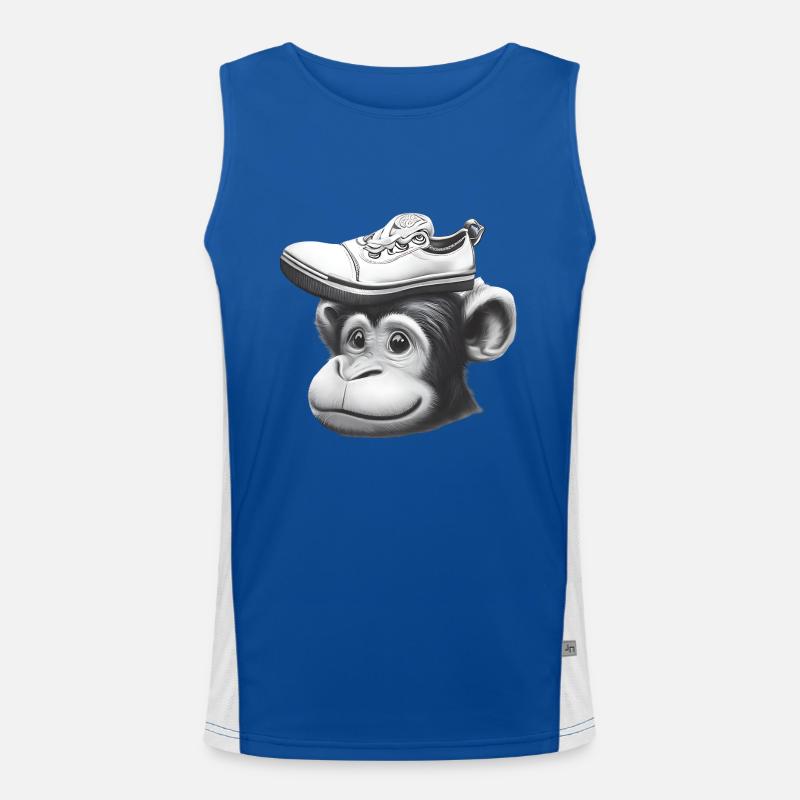 Singe avec chapeau de chaussure Débardeur respirant contrasté Homme 