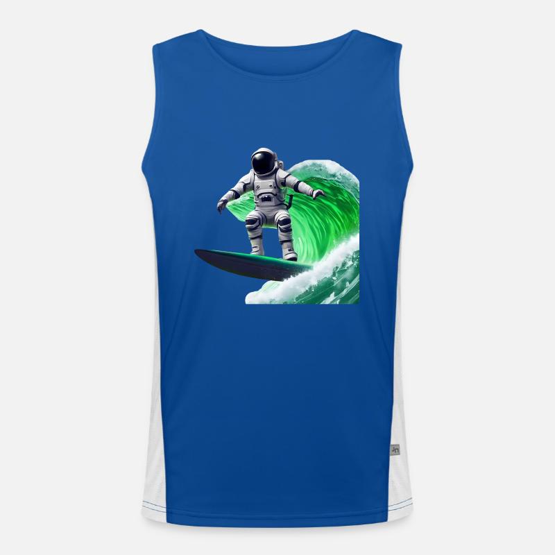 Astronaute de surf Green Waves Débardeur respirant contrasté Homme 