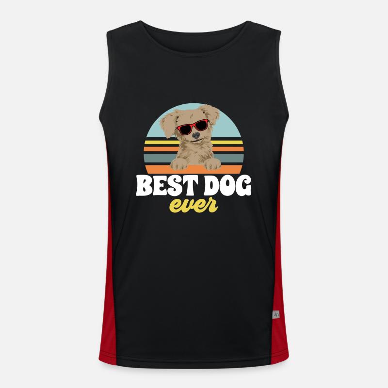 Chiweenie Dog Men's Functional Contrast Tank Top 