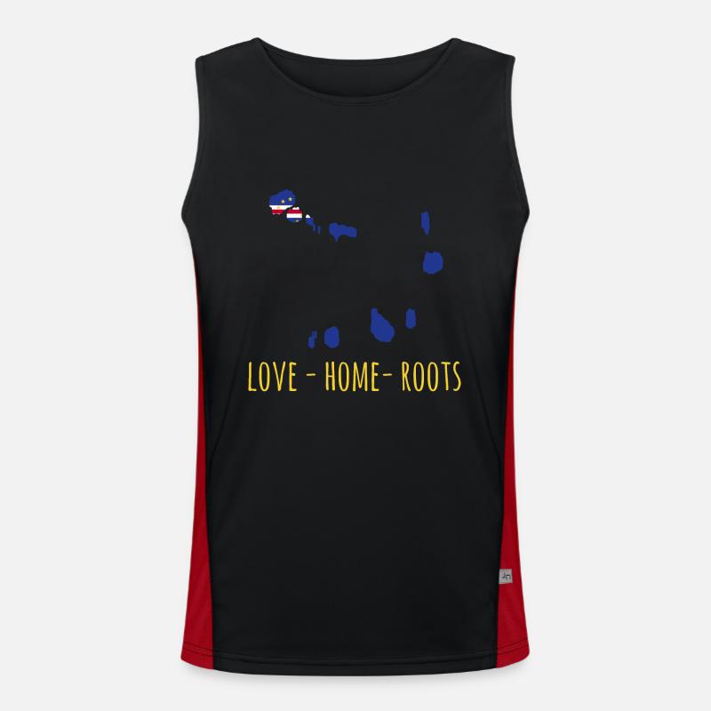 Cape Verde flag Cabo Verde flag Men's Functional Contrast Tank Top 