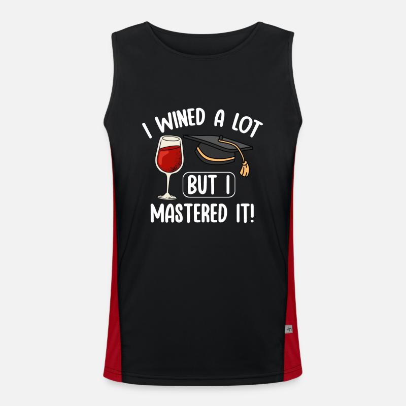 Master's Degree Studium Master Abschluss Funktionelles Kontrast-Tank Top für Männer 