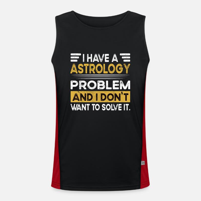 Astrology is my hobby Funktionelles Kontrast-Tank Top für Männer 