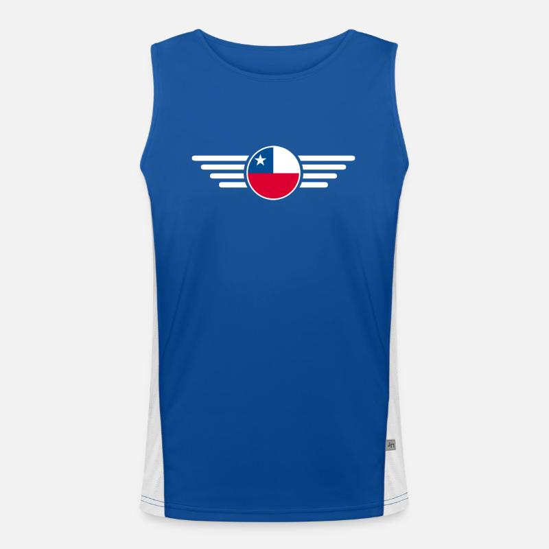Chile Style Design T-Shirt Men's Functional Contrast Tank Top 