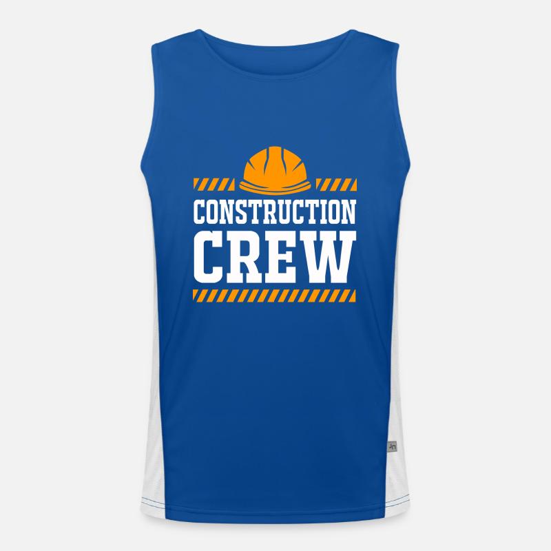 Construction worker construction site Men's Functional Contrast Tank Top 