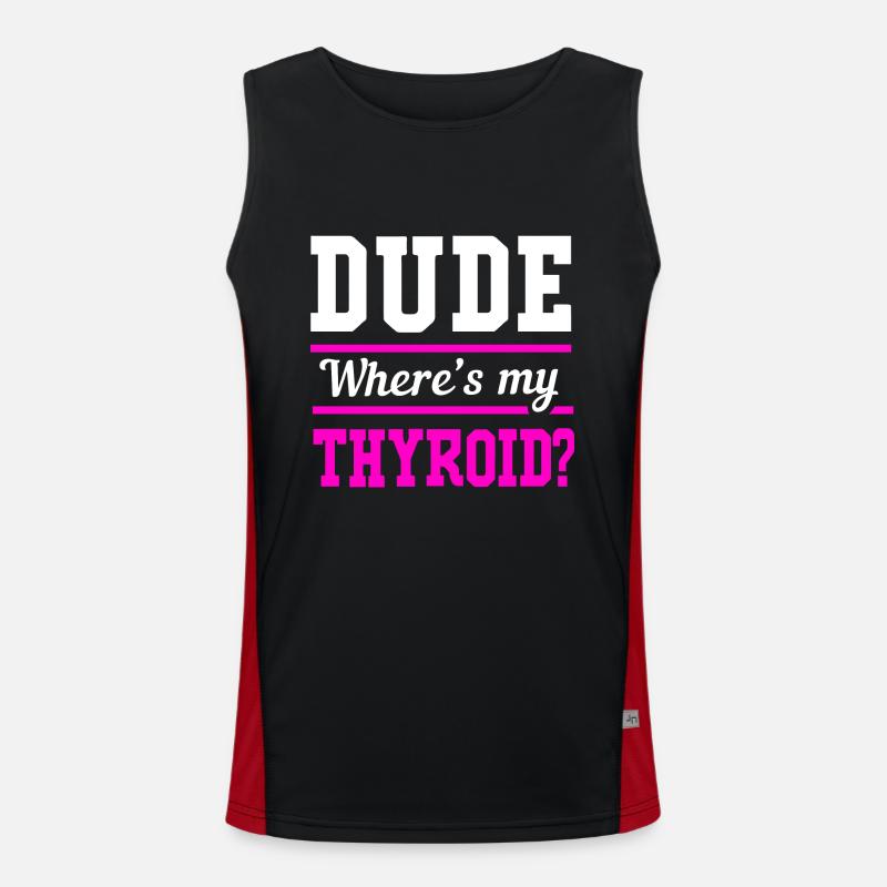 Thyroid cancer Thyroid cancer - Men's Functional Contrast Tank Top - black/red