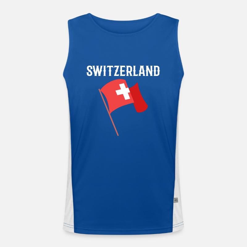 Schweiz Funktionelles Kontrast-Tank Top für Männer 
