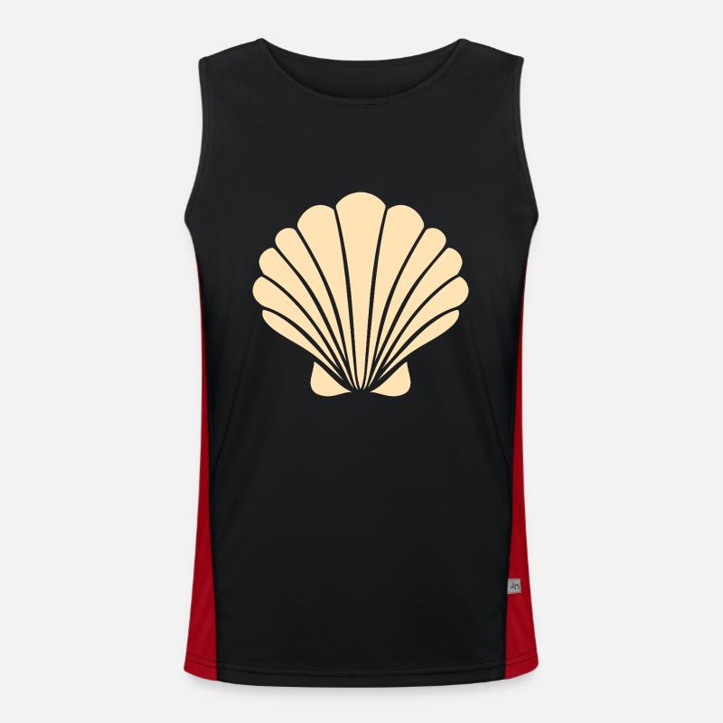 shell - Men's Functional Contrast Tank Top  - black/red